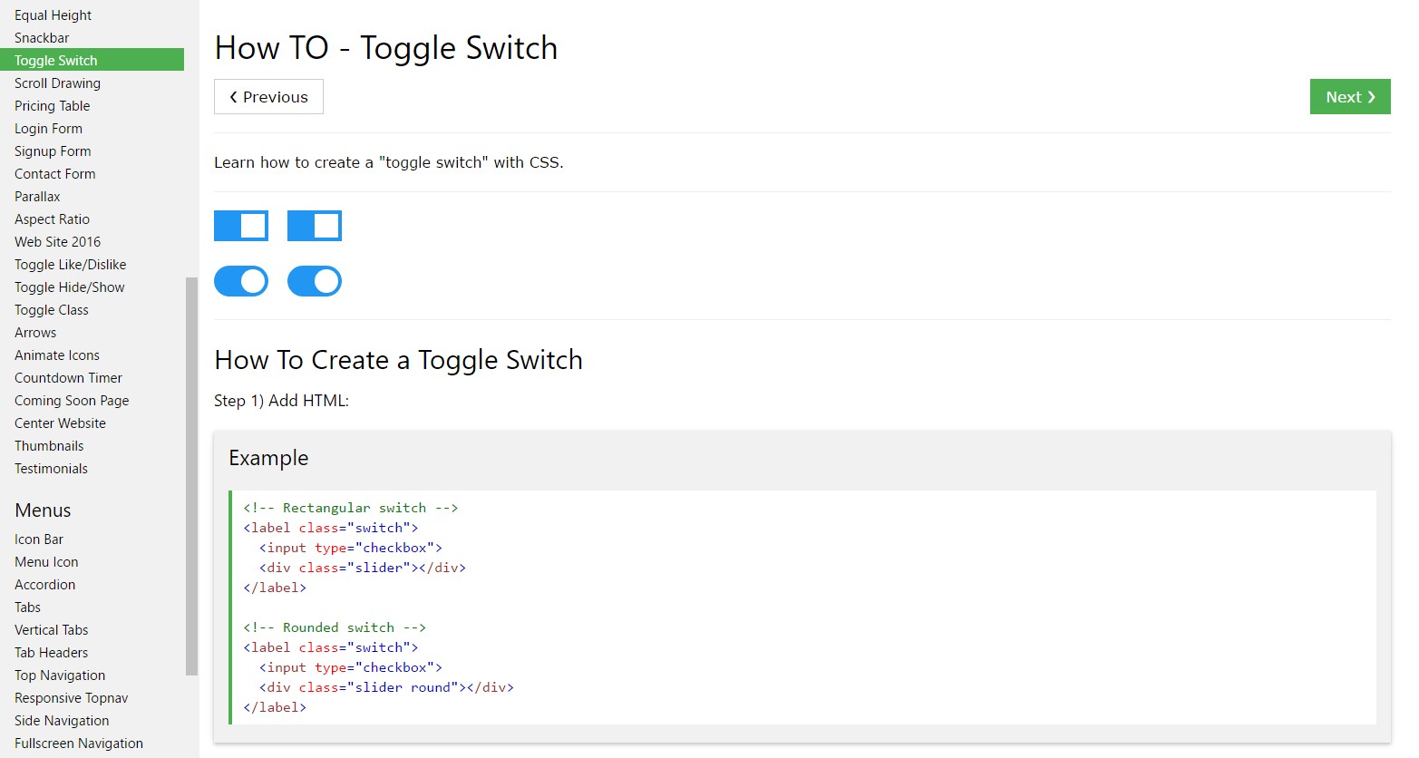  The ways to  set up Toggle Switch